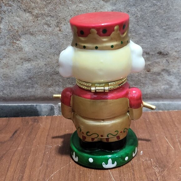 Porcelain Drummer Nutcracker Trinket Box - Picture 3 of 14